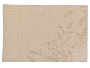 Hacienda Vinyl Placemat 12x18" Natural Set of 6