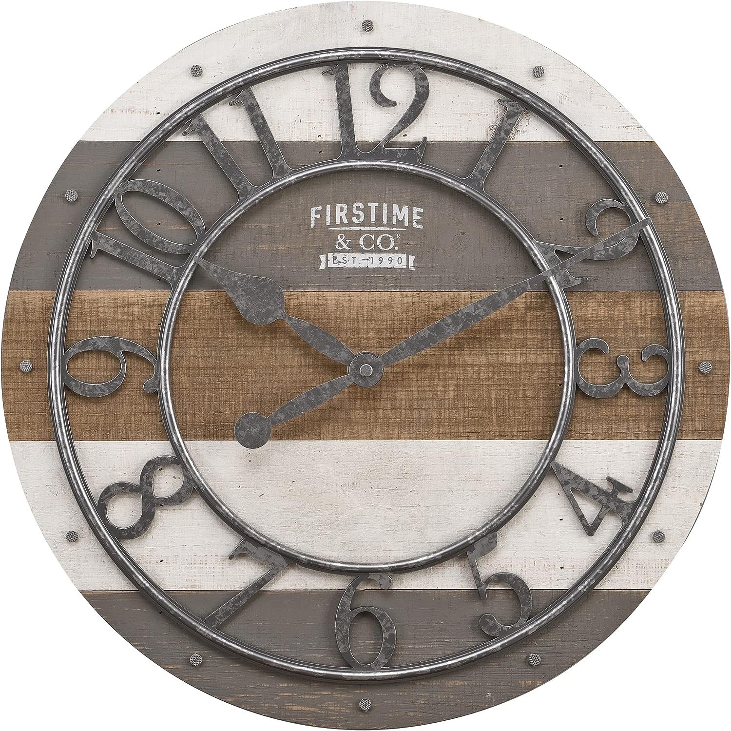 Firstime Shabby Pallet Wall Clock 16"