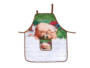 Apron With Pocket - Dogs Chewing Ball