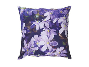 Outdoor Cushion 18x18in - Purple Hepatica