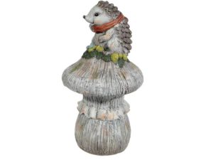 Hedgehog on Mushroom Garden Statue