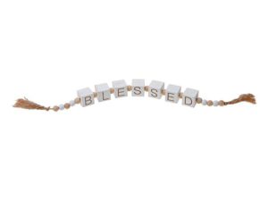 Beaded Garland With Blessed Block Sign