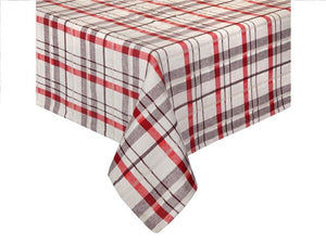 Cinnamon Check Tablecloth 60x90in