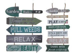 Plantsrules Sign Garden Rules Wood Signs 15.75x22