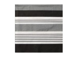 Paper Luncheon Napkin Pk/20 Black Stripes