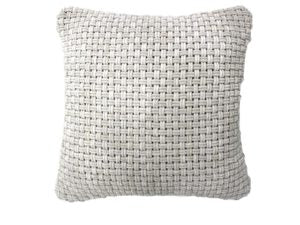 Grey Basketweave Cushion 18x18"