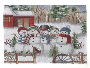 Tapestry Placemat - Five Snowman