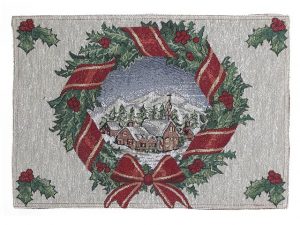 Tapestry Placemat - Village Wreath