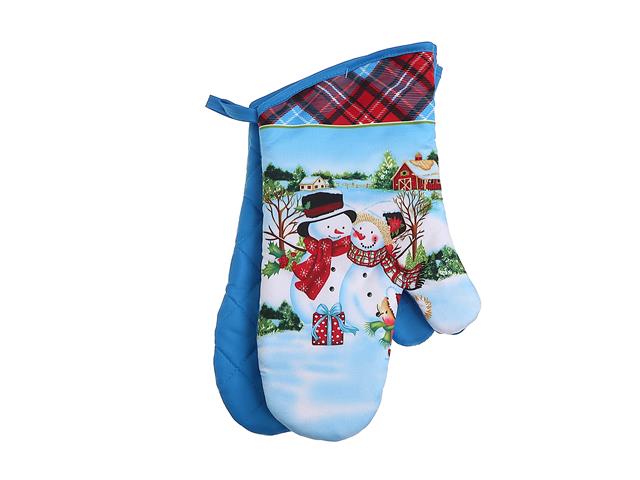 Oven Mitts - Snowman Couple (Set of 2)