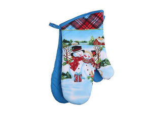 Oven Mitts - Snowman Couple (Set of 2)