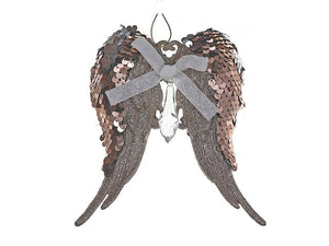 Ornament - Gold Glitter Angel Wings