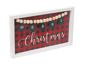 Framed Merry Christmas Bead Sign