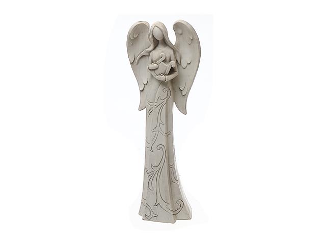 Polyresin Angel Holding Harp 10"