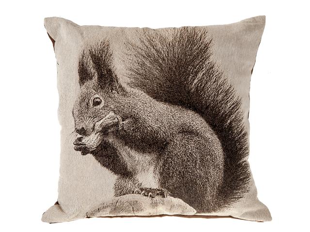 Squirrel Woven Cushion 18x18"