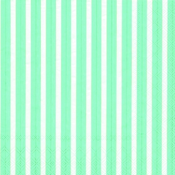 Paper Luncheon Napkin Pack/20 - Stripes Again Turquoise