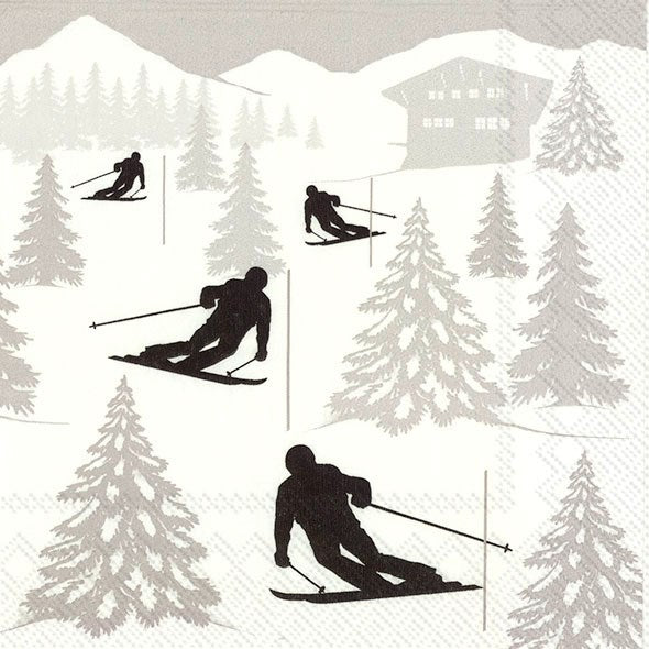 Paper Luncheon Napkin Pack/20 - Ski Holiday