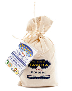 Tavira Flor de Sal Sea Salt in Linen Bag 250gr