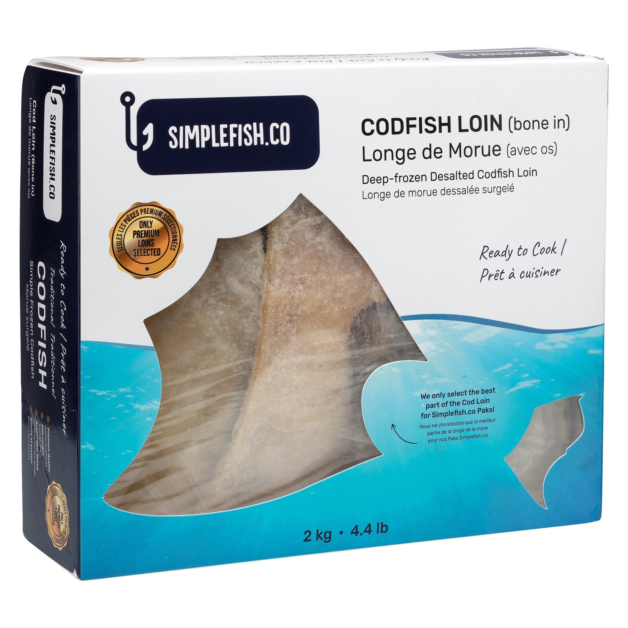 De-Salted Bone-in Codfish Loins (Bacalhau) 2kg Frozen *PICK UP ONLY*