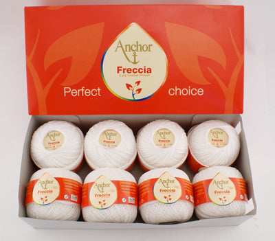 Ancora Freccia Crochet Thread - #6 - White (8 per box)