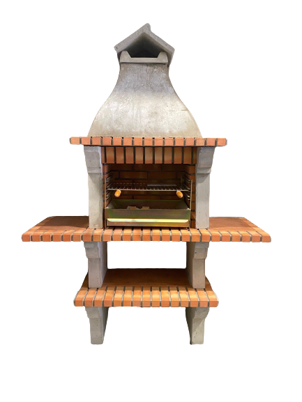 Wood Burning Barbeque with Borders and Grill Insert *Pick up Only*