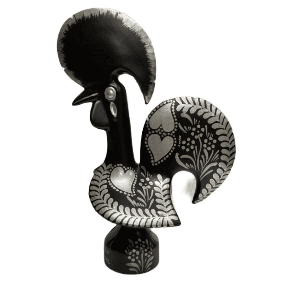 Fado Rooster - Clay - Black with Silver