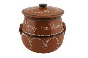 Traditional Clay Frango Na Pucara Pot with Lid