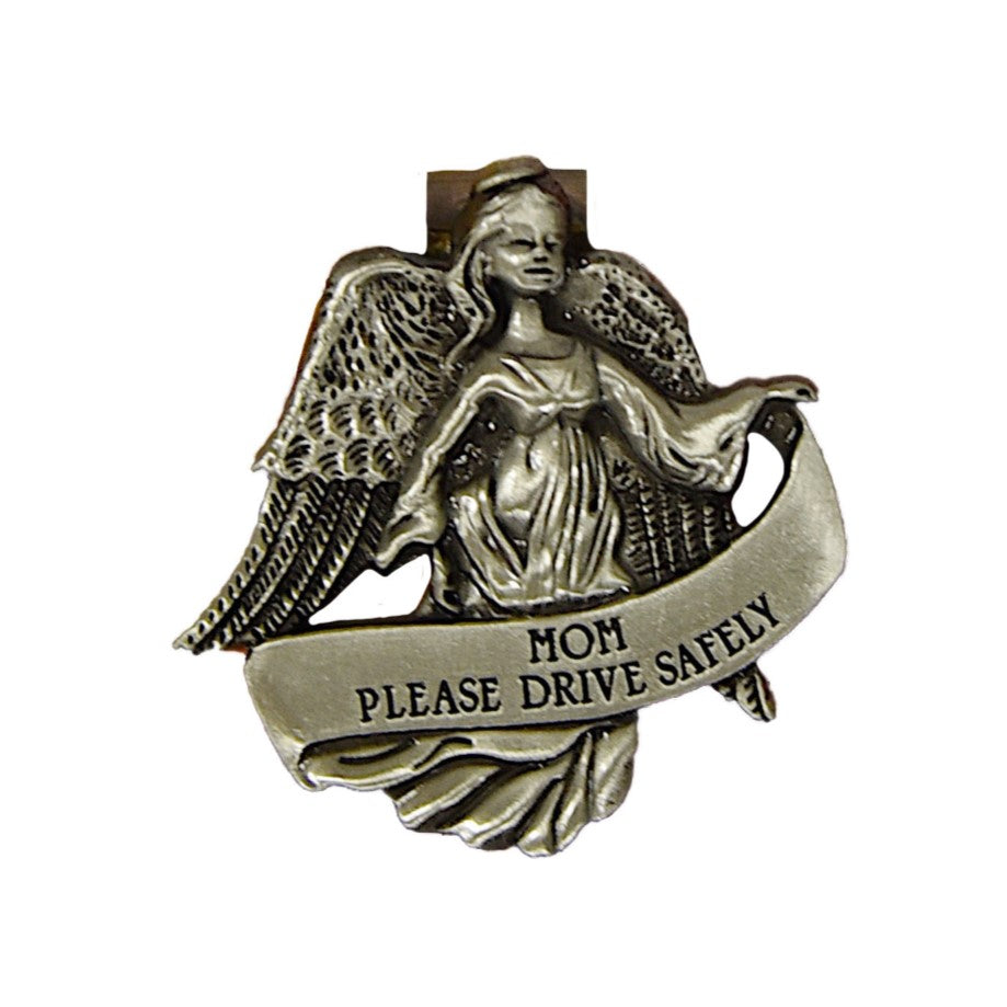 Pewter Auto Visor Clip - Guardian Angel for Mom