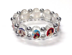 Acrylic Stretch Bracelet with Saint Images