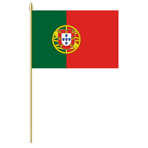 Portugal Flag With Handle 12x18in