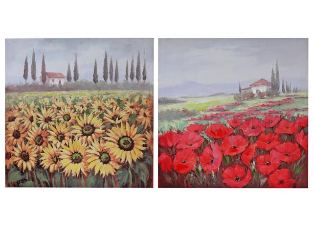 Canvas Wall Art- Sunflower & Poppy