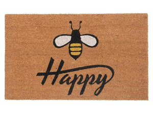 Coir Door Mat - Bee Happy