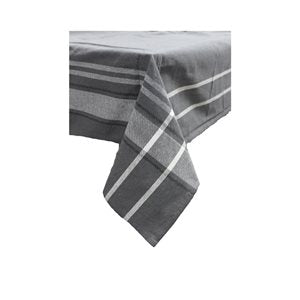 French Border Tablecloth- Charcoal Grey