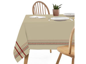 French Border Tablecloth- Taupe