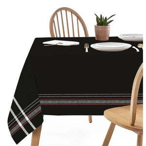French Border Tablecloth- Black