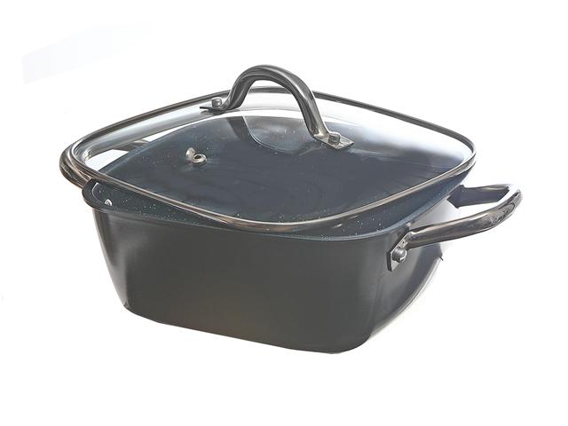 FlavorStone Casserole Pan with Glass Lid