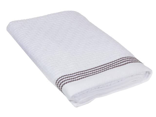 Luxury Stitch Towels - White