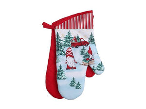 Oven Mitts - Gnome Pulling Sled (Set of 2)