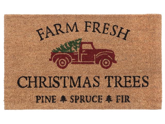 Coir Door Mat- Farm Fresh Christmas Trees