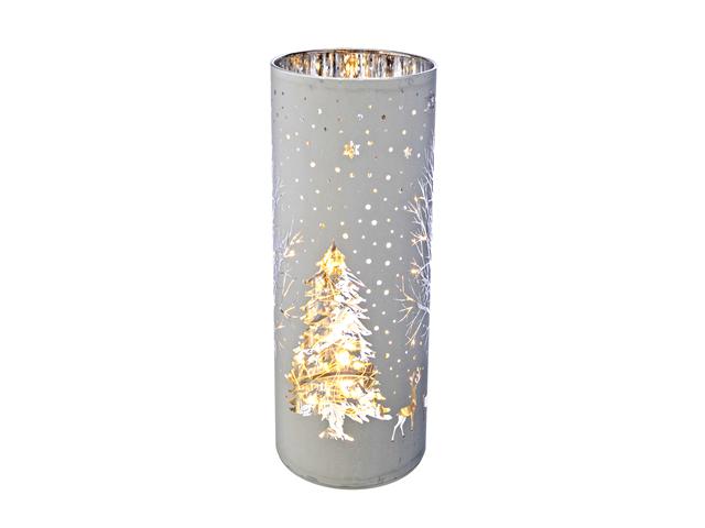 LED Cylinder Stand- Trees White
