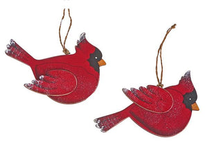 Ornament- Wood Cardinal