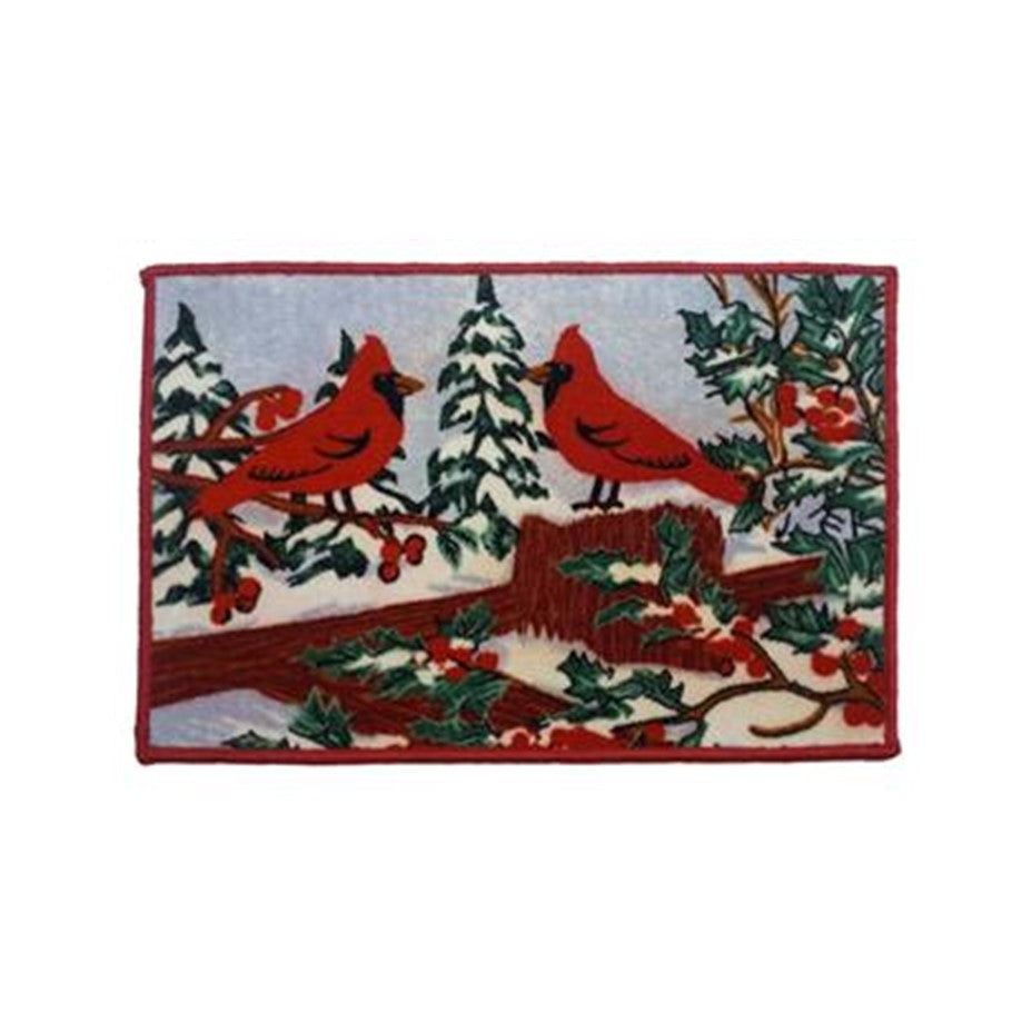 Christmas Floor Mat- Cardinal