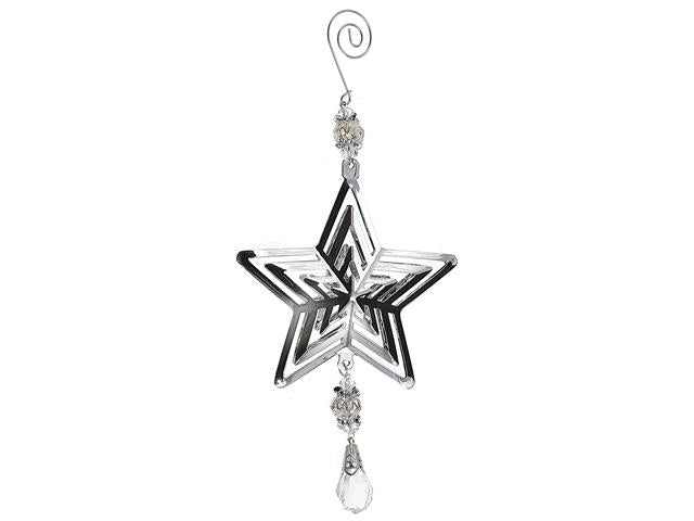 3D Silver Metal Ornament- Star