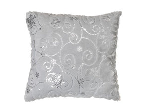 Fleece Cushion- Swirly Snowflake