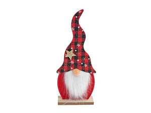 Red Buffalo Plaid Felt Gnome Stander (2 Sizes Available)
