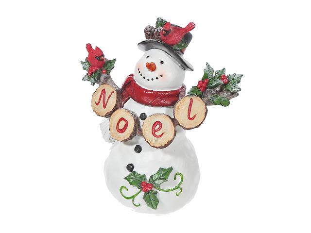 Snowman Noel Greeting Figurine