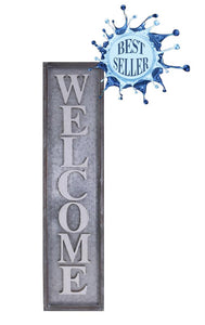 Wood & Metal Welcome Sign 39.5in