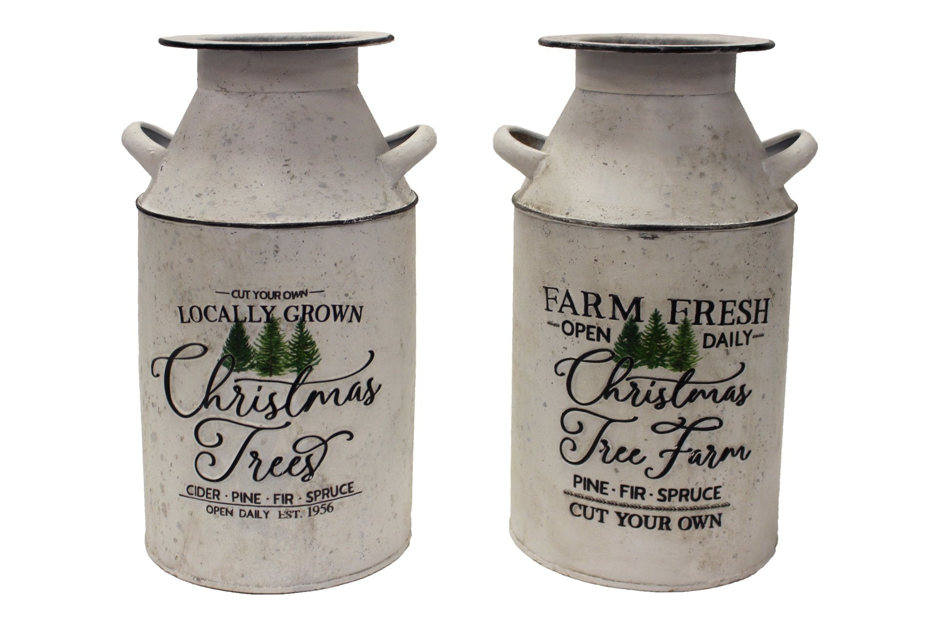 Christmas Tree Milk Can (Each)