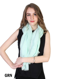 Geometric and Striped Print Scarf