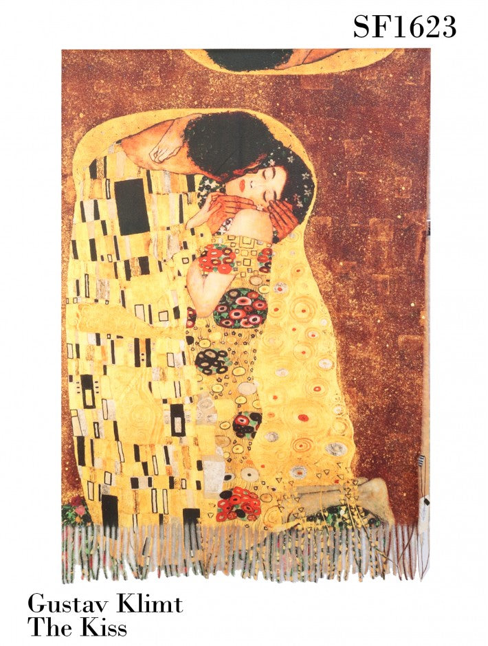 Oil Painting Scarf The Kiss (Klimt)