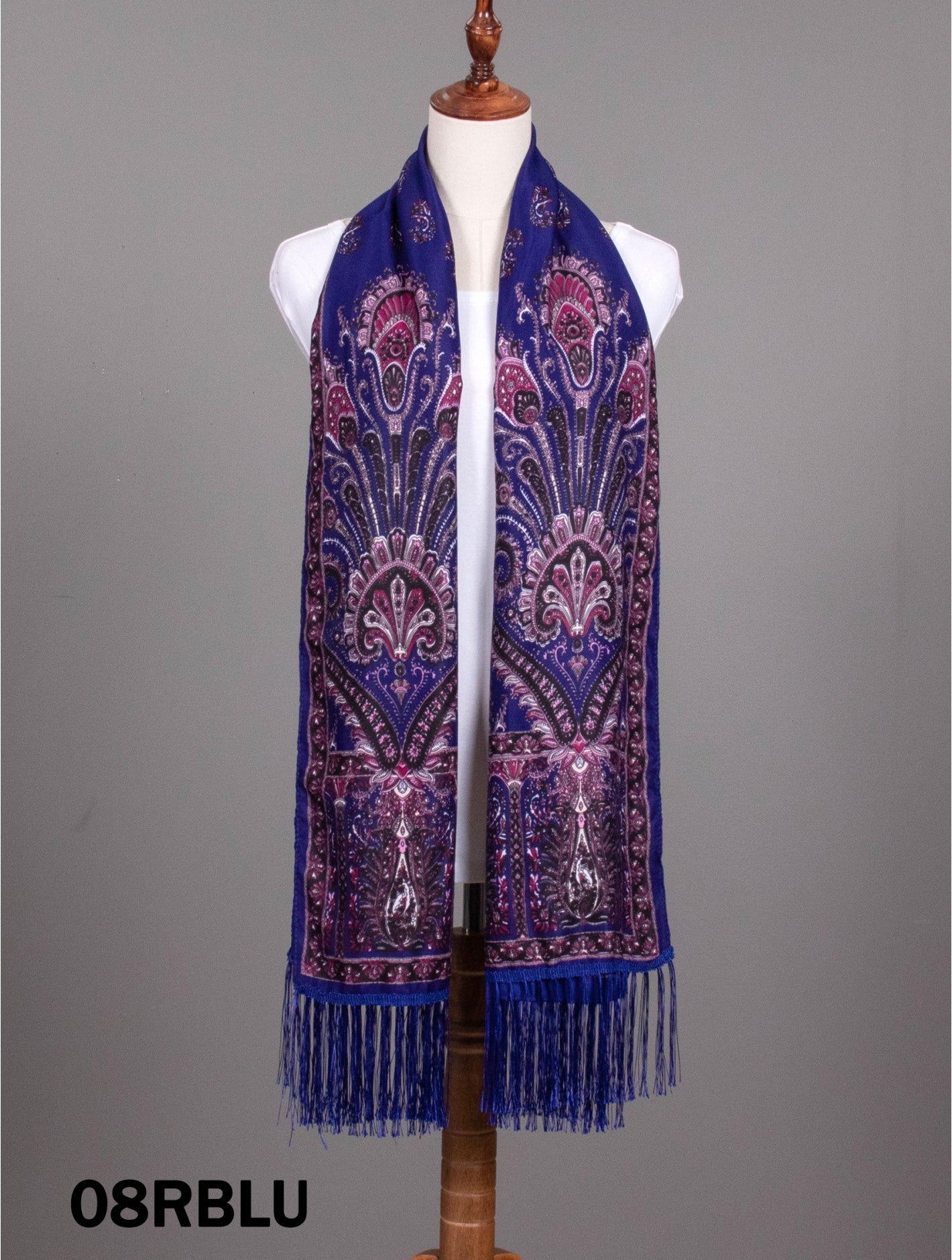 Pashmina Scarf - Paisley Print with Tassels (2 Colours available)